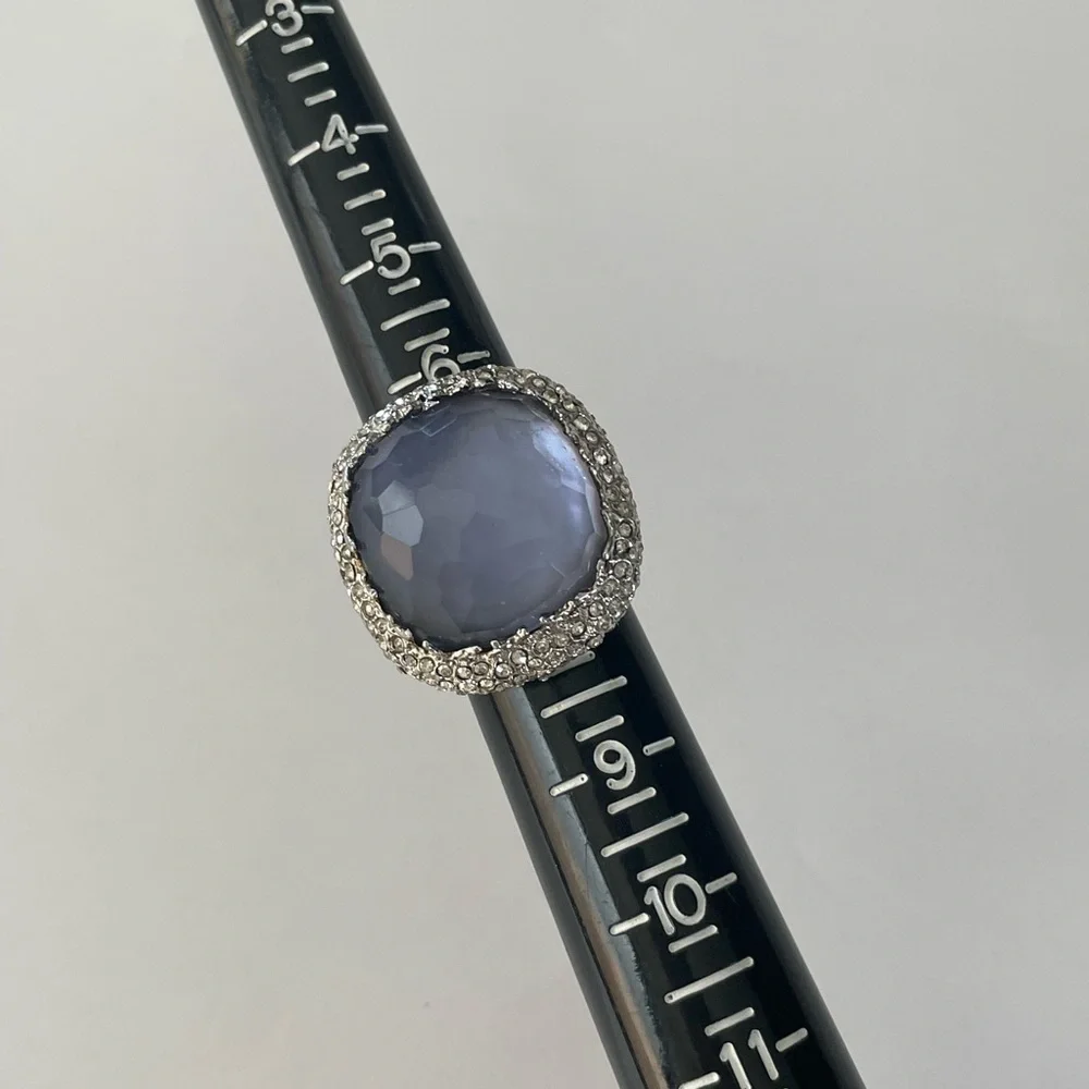Alexis Bittar Blue Stone crystal ring-Size 7 - Picture 2 of 13